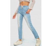 Джинсы женские на резинке, цвет голубой, 244R5006