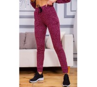 Жіночий костюм із ангори, бордово-бузкового кольору, 172R1258
