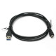 Дата кабель USB 3.0 AM to USB-C 1.5m PowerPlant (KD00AS1254)
