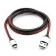 Дата кабеля USB 2.0 AM to Micro 5P 1m pu leather black Vinga (VCPDCMLS1BK)