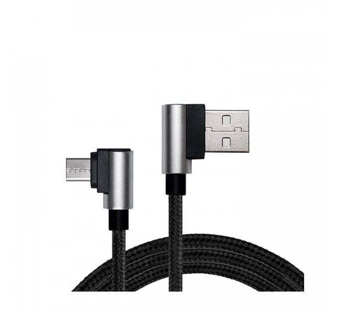 Дата кабель USB 2.0 AM to Micro 5P 1.0m Premium black REAL-EL (EL123500031)