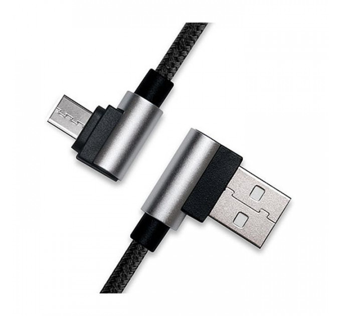 Дата кабель USB 2.0 AM to Micro 5P 1.0m Premium black REAL-EL (EL123500031)