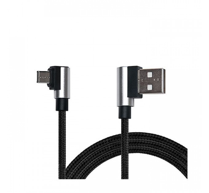Дата кабель USB 2.0 AM to Micro 5P 1.0m Premium black REAL-EL (EL123500031)