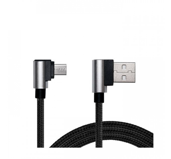 Дата кабель USB 2.0 AM to Micro 5P 1.0m Premium black REAL-EL (EL123500031)