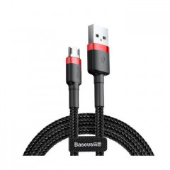 Дата кабель USB 2.0 AM to Micro 5P 1.0m Cafule 2.4A red+black Baseus (CAMKLF-B91)