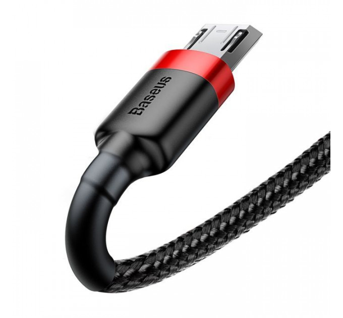 Дата кабель USB 2.0 AM to Micro 5P 1.0m Cafule 2.4A red+black Baseus (CAMKLF-B91)