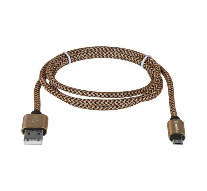 Дата кабель USB 2.0 AM to Micro 5P 1.0m USB08-03T gold Defender (87800)