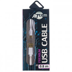 Дата кабель USB 2.0 AM to Micro 5P 0.8m white Atcom (16123) Дата кабель USB 2.0 AM to Micro 5P 0.8m white Atcom (16123)