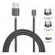 Дата кабель USB 2.0 AM to Lightning + Micro 5P + USB-C 1.2m Magneto gre XoKo (SC-350MGNT-GR)