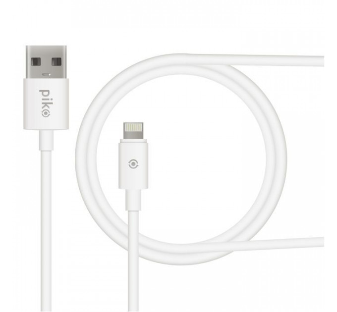 Дата кабель USB 2.0 AM to Lightning 2.0m white Piko (1283126493867)