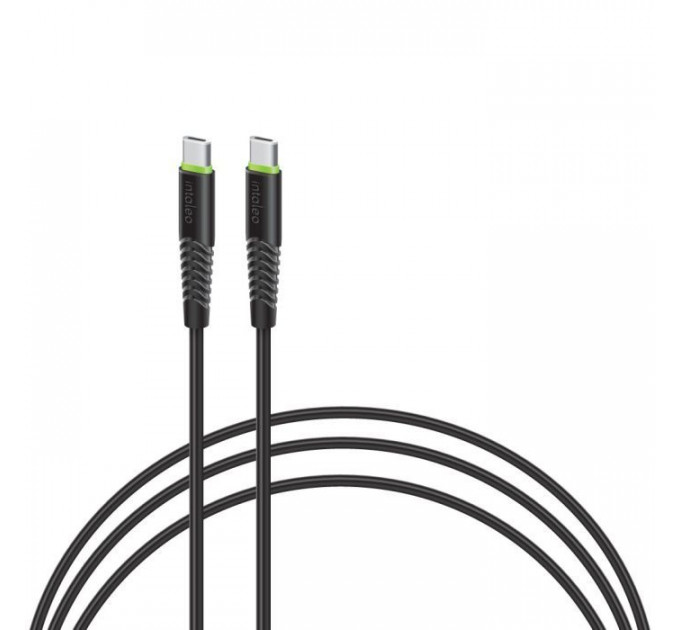 Дата кабель USB-C to USB-C 1.2m 18W black Intaleo (1283126501296)