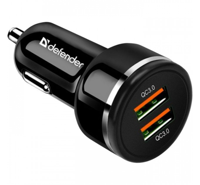 Зарядний пристрій Defender UCA-80 black, 2xUSB, QC3.0, 36W (83832) Зарядний пристрій Defender UCA-80 black, 2xUSB, QC3.0, 36W (83832)