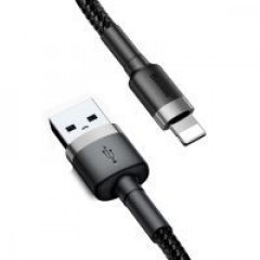 Дата кабель USB 2.0 AM to Lightning 3.0m 2.0A grey-black Baseus (CALKLF-RG1)