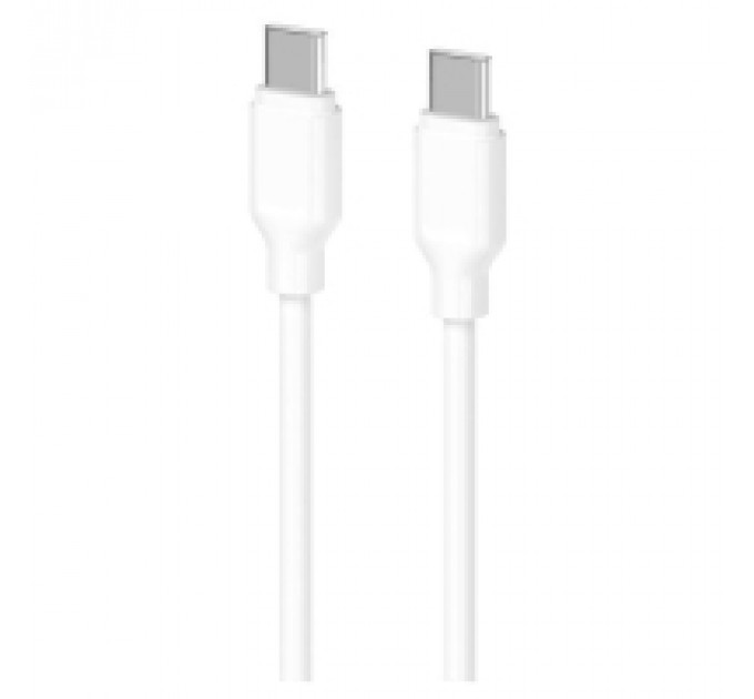 Дата кабель USB-C to USB-C 1.0m Glow 60W white 2E (2E-CCCC-WH)