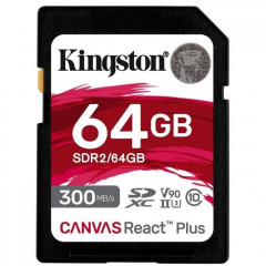 Карта пам/'яті Kingston 64GB class 10 UHS-II U3 Canvas React Plus (SDR2\/64GB)