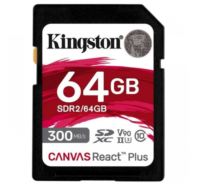 Карта пам/'яті Kingston 64GB class 10 UHS-II U3 Canvas React Plus (SDR2\/64GB)