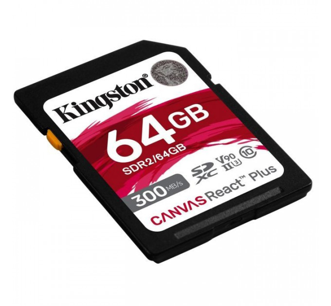 Карта пам/'яті Kingston 64GB class 10 UHS-II U3 Canvas React Plus (SDR2\/64GB)