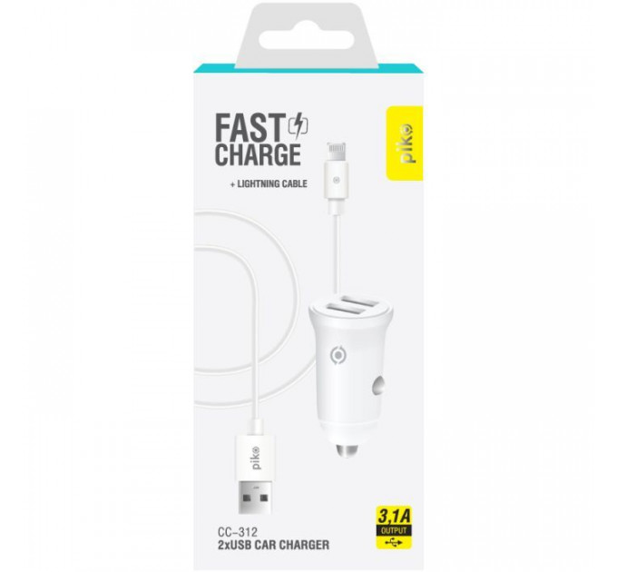 Зарядное устройство для Piko CC-312 (2USB3,1A) + Lightning cable (1283126538810)