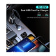 Зарядний пристрій Choetech car USB-A\/USB-C 63W QC3.0\/PD\/PPS black (TC0010-BK)