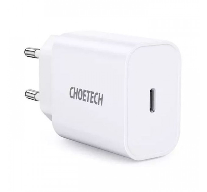 Зарядний пристрій Choetech USB-С 20W PD\/QC (Q5004-EU-WH)