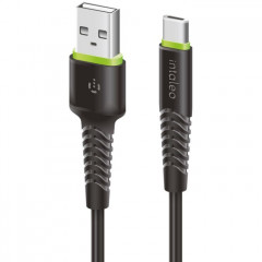Дата кабель USB 2.0 AM to USB-C 2.0m CBFLEXT2 Black Intaleo (1283126521423)