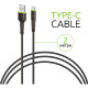 Дата кабель USB 2.0 AM to USB-C 2.0m CBFLEXT2 Black Intaleo (1283126521423)