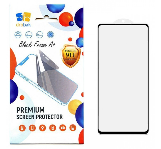 Скло захисне Drobak Google Pixel 6a Black Frame A+ (717158)