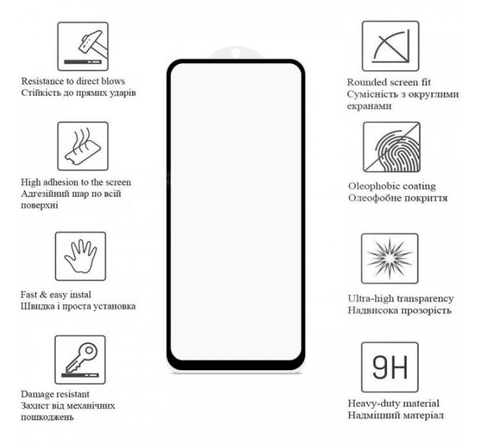 Стекло защитное Drobak Poco M5s (Black) (717141)