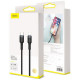 Дата кабель USB-C to Lightning 1.0m 18W 2.1A Cafule Black-Grey Baseus (CATLKLF-G1)