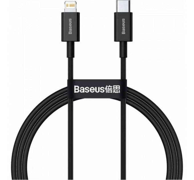 Дата кабель USB-C to Lightning 1.0m 20W Superior Series Black Baseus (CATLYS-A01)