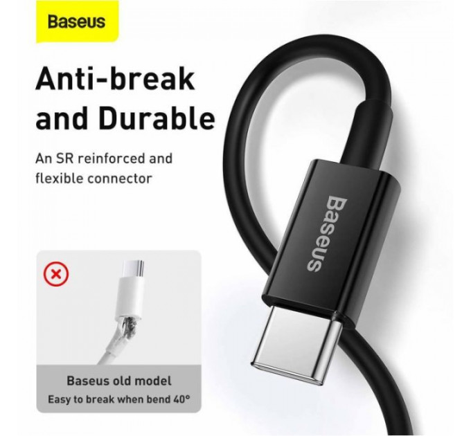 Дата кабель USB-C to Lightning 1.0m 20W Superior Series Black Baseus (CATLYS-A01)