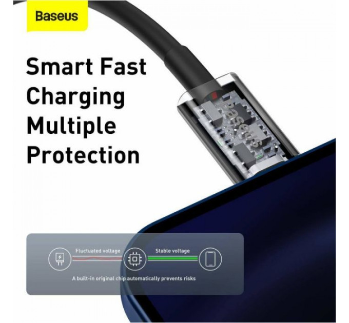 Дата кабель USB-C to Lightning 1.0m 20W Superior Series Black Baseus (CATLYS-A01)