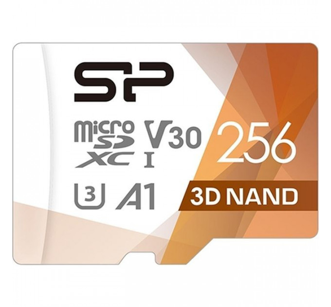 Карта памяти Silicon Power 256Gb microSDXC U3 A1 V30 Superior Color 100R/80W + адаптер (SP256GBSTXDU3V20AB)