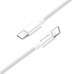 Дата кабель USB-C to USB-C 1.0m 5A 100W white ColorWay (CW-CBPDCC058-WT)
