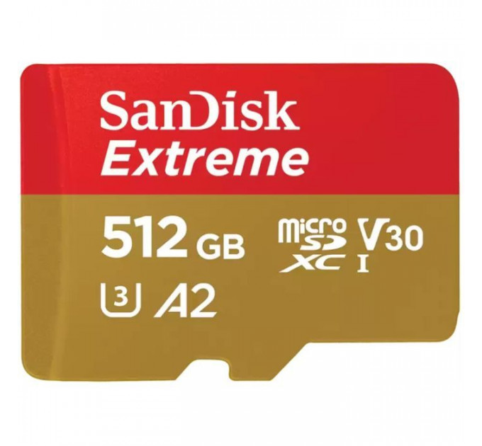 Карта памяти SanDisk 512GB microSD class 10 UHS-I U3 V30 Extreme (SDSQXAV-512G-GN6MN) Карта памяти SanDisk 512GB microSD class 10 UHS-I U3 V30 Extreme (SDSQXAV-512G-GN6MN)