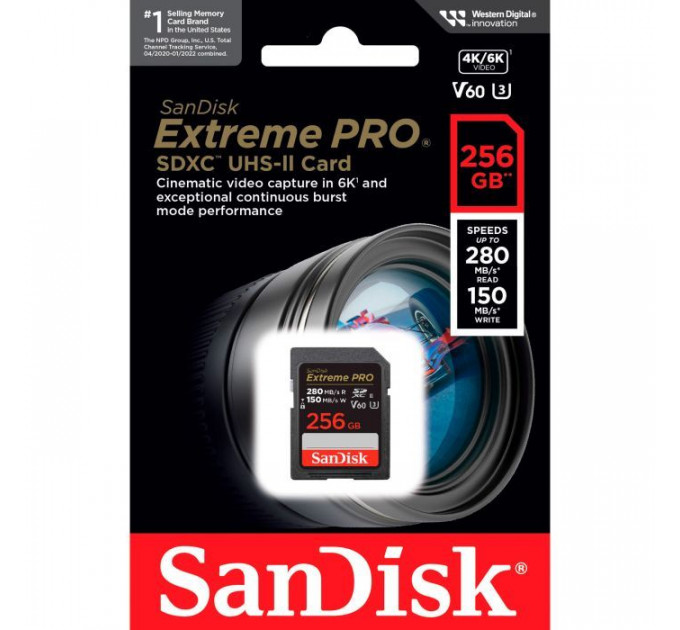 Карта пам/'яті SanDisk 256GB SDXC class 10 UHS-I Extreme Pro (SDSDXEP-256G-GN4IN)