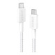 Дата кабель USB-C to USB-C 1.8m 322 White Anker (A81F6H21)