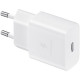 Зарядное устройство для Samsung USB-С 15W White + Cable USB-C 1m (EP-T1510XWEGEU)