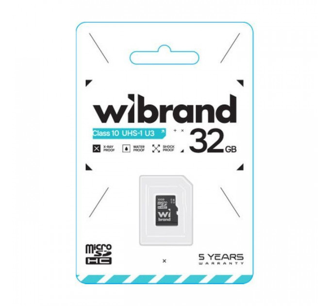 Карта пам/'яті Wibrand 32GB mictoSD class 10 U3 (WICDHU3\/32GB)