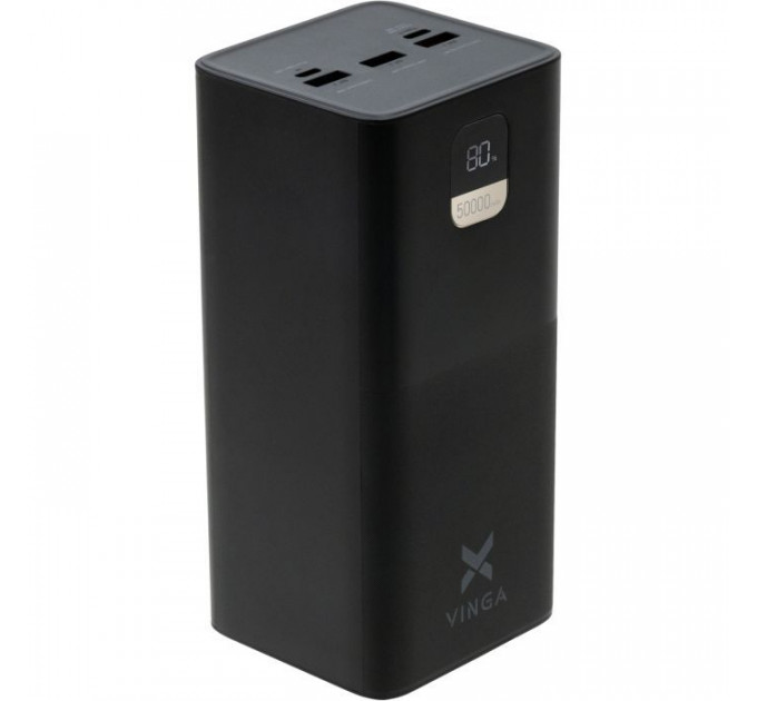 Батарея универсальная Vinga 50000 mAh 22.5W Display Black (VPBB5022)