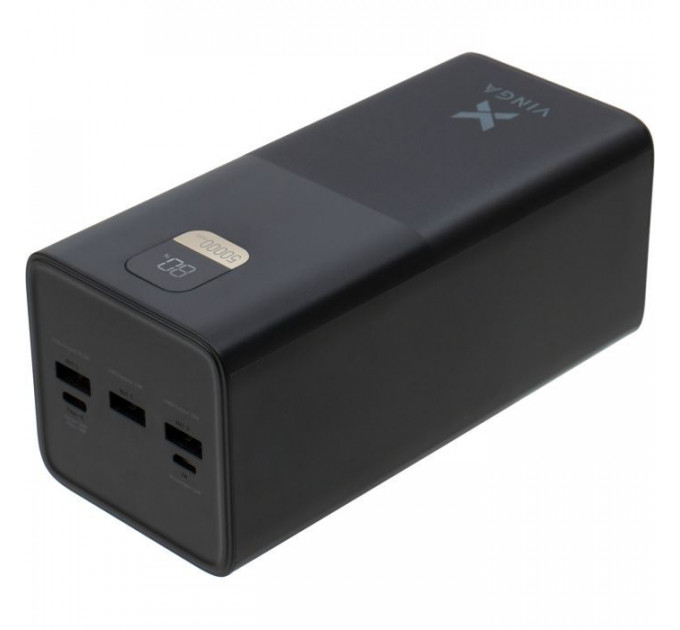Батарея универсальная Vinga 50000 mAh 22.5W Display Black (VPBB5022)