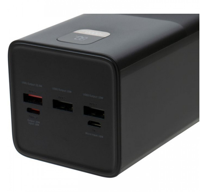 Батарея универсальная Vinga 50000 mAh 22.5W Display Black (VPBB5022)