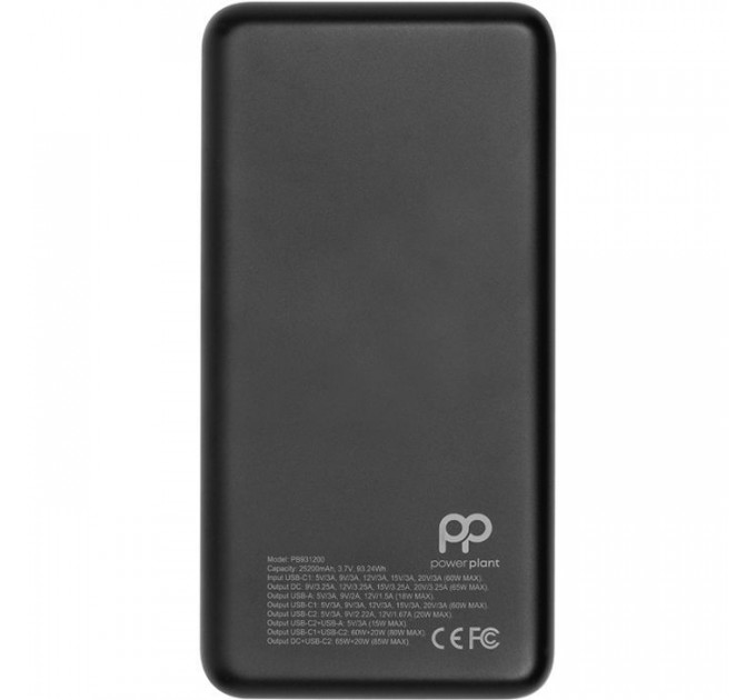 Батарея універсальна PowerPlant A16005 25200mAh, PD\/85W, DC\/5-20V 10 connectors (PB931200)