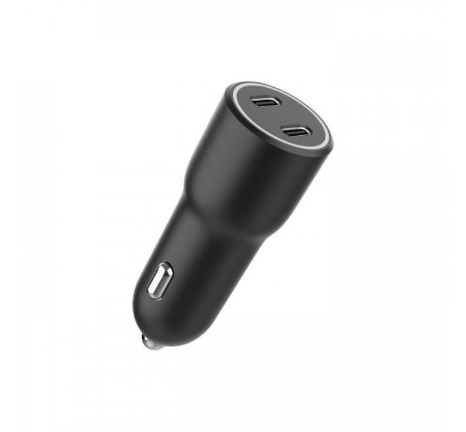 Зарядное устройство для Gembird 2xUSB-C (PD 20W) black (TA-UC-C2PD40-CAR-01)