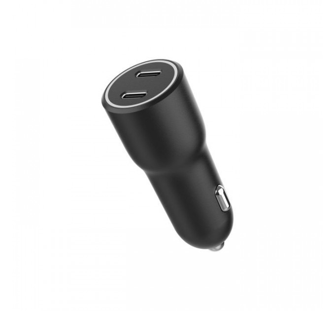 Зарядное устройство для Gembird 2xUSB-C (PD 20W) black (TA-UC-C2PD40-CAR-01)