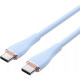 Дата кабель USB-C to USB-C 1.0m USB2.0 100W (20V\/5A) Light Blue Silicone VENTION (TAWSF)
