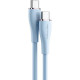 Дата кабель USB-C to USB-C 1.0m USB2.0 100W (20V\/5A) Light Blue Silicone VENTION (TAWSF)