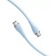 Дата кабель USB-C to USB-C 1.0m USB2.0 100W (20V\/5A) Light Blue Silicone VENTION (TAWSF)