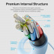 Дата кабель USB-C to USB-C 1.0m USB2.0 100W (20V\/5A) Light Blue Silicone VENTION (TAWSF)