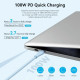 Дата кабель USB-C to USB-C 1.0m USB2.0 100W (20V\/5A) Light Blue Silicone VENTION (TAWSF)